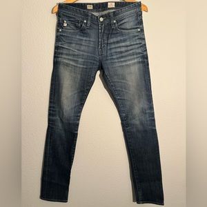 AG Jeans Men Dylan Skinny Blue Washed Whiskered Denim size 29